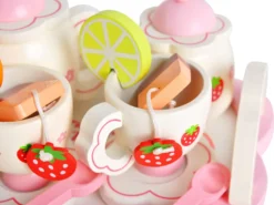 Kinder Teeservice Set Holz Zubehör Für Die Kinderküche, 16-tlg. Ab 3 Jahre Rollenspiele Für Mädchen Und Jungs 9418 -Leonardo Verkäufe d897b303c578c2fb53f33cf826f5cce8