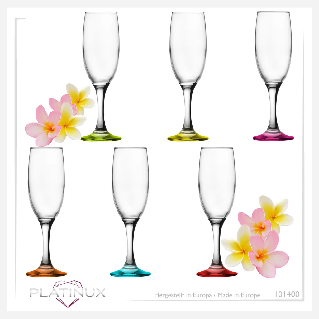 Sektgläser Bunt Aus Glas 150ml (max.190ml) Set 6-Teilig Champagnergläser Prosecco Gläser 7 Sektgläser Bunt Aus Glas 150ml (max.190ml) Set 6-Teilig Champagnergläser Prosecco Gläser – Bild 7