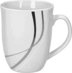 Van Well Frühstücksservice Silver Night, 12tlg 6 Personen, 6 Kaffeebecher + 6 Teller, Linien-Dekor -Leonardo Verkäufe da5c44bf5345f167b169a0a3db501bff