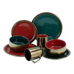 CreaTable 22973 Kombiservice Rustikal Collection Für 4 Personen, Steinzeug, Mehrfarbig (1 Set, 16-teilig) -Leonardo Verkäufe e118f804c87e9c218220c728a8364be0