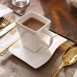 MALACASA, Serie Flora, 18 Tlg . Set Cremeweiß Porzellan Kaffeeservice Geschirrset Mit Je 6 Kuchenteller, 6 Tasse 220ml, 6 Untertasse Für 6 Personen -Leonardo Verkäufe e37658b4ebb8fa13f3e6a7a158839b72