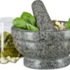 Relaxdays Granit Mörser Mit Stößel 17 Cm