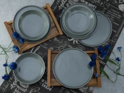 CreaTable 16735 Tafelservice Chef Collection Für 6 Personen, Porzellan, Grau (1 Set, 12-teilig) -Leonardo Verkäufe e97fd20fc025cf88a1cc7631a8ca21ae