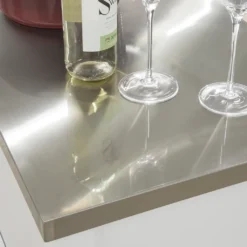 SoBuy FKW83-W Servierwagen Mit 2 Körben Und 2 Schubladen Küchenwagen Küchenschrank Rollwagen Mit Edelstahlplatte Weiß -Leonardo Verkäufe eaeab12a9fd594a3f2fe442e878c3592