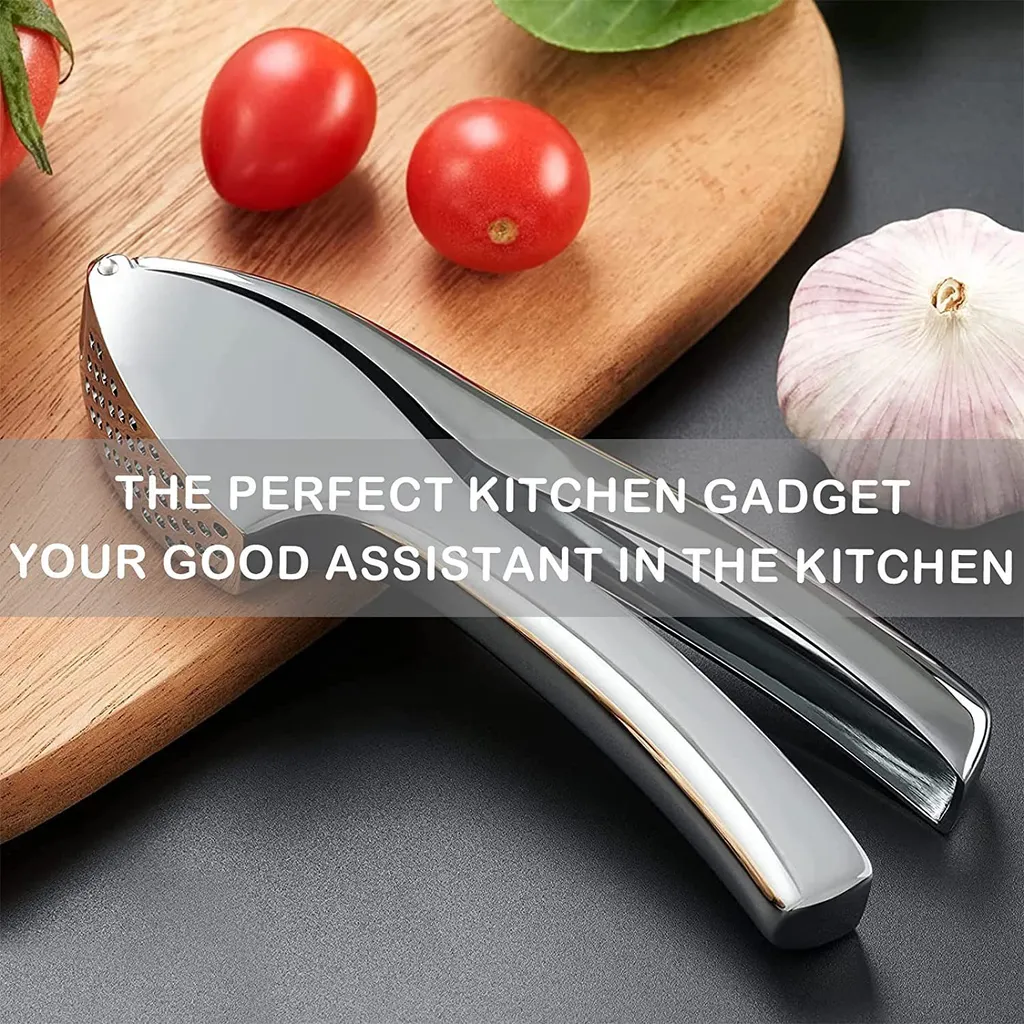 LOZAYI Knoblauchpresse,15,5 Cm Knoblauch- Und Ingwerpresse Mit Ergonomischem Griff Aus Zinklegierung, Praktischer, Rostfrei Und Leicht Zu Reinigen, 7 LOZAYI Knoblauchpresse,15,5 Cm Knoblauch- Und Ingwerpresse Mit Ergonomischem Griff Aus Zinklegierung, Praktischer, Rostfrei Und Leicht Zu Reinigen, – Bild 7