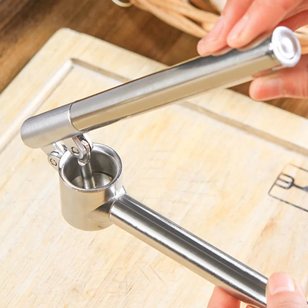 Edelstahl Knoblauchpresse, Ingwer Brecher Presse Aufschnitt Stampfer Küchenhelfer 6 Edelstahl Knoblauchpresse, Ingwer Brecher Presse Aufschnitt Stampfer Küchenhelfer – Bild 6