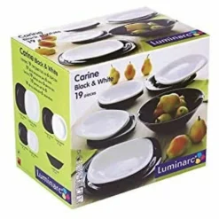 Geschirr Luminarc Carine Glas Schwarz-Weiß (19 Pcs) -Leonardo Verkäufe eb90b304f20e47e58c17f88b28ac60e0