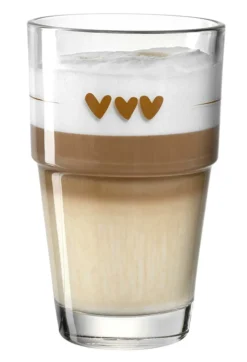 LEONARDO 043467 Solo Latte Macchiato Becher Mit Motiv Herzen, Glas, 410 Ml, Klar -Leonardo Verkäufe ec61fef1c6750c2aebb7615c9eb3d791