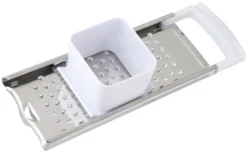 Fackelmann Spätzlehobel Lang ARCADALINA, Spätzlereibe, Profi-Spätzlehobel Klassisch, Aus Edelstahl, Für Lange Spätzle (Farbe: Weiß/Silber), Menge: 1 Stück