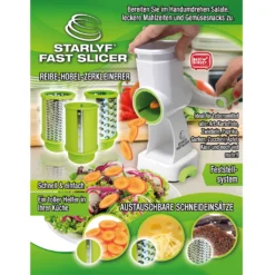 Starlyf Fast Slicer 3 In 1 Multischneider Reibt-Hobelt-Zerkleinert - Aus Der TV Werbung -Leonardo Verkäufe ef4ab2cb472fbfa7f955fcab84a0777f
