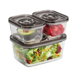 Caso Vakuum-Frischebehälter 3er Set - Für Platzsparende Aufbewahrung (1er Pack) -Leonardo Verkäufe ef5962f4b61e47a7b41e17c630541224
