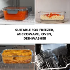 Klarstein Glaswerk Jardine III Frischhaltedosen Lunchboxen Auflaufform Mikrowellengeschirr , 640, 1040, 1520 Ml , 3 Stück , Borosilikatglas , Geeignet Für Backofen, Gefrierfach, Mikrowelle , Spülmaschinenfest , 100 % Dicht Mit Scharnierverschluss , Bruchsicher , Hitze- Und Kältebeständig , -Leonardo Verkäufe f070f667bffe4eadeeff5e065936b879