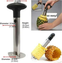 Edelstahl Ananasschneider Ananasschäler Spiralschneider Ananasteiler Zerkleinerer Spiralschäler Entkerner Ananas Obstteiler -Leonardo Verkäufe f0e6a077e5df5da138e9c96656baf0a5