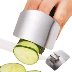 2 Stück Fingerschutz Finger Guards Zum Schneiden Von Gemüse Obst Edelstahl Finger Handschutz Zum Schneiden Von Hackfleisch Fleisch Chef Küchenwerkzeug Gadgets