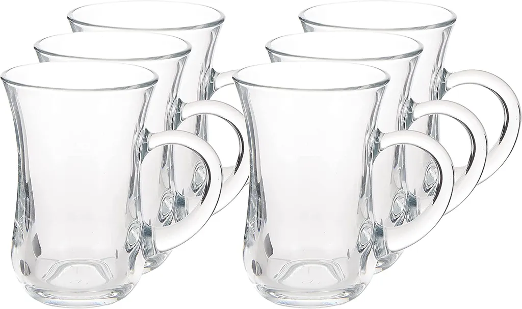 Pasabahce 55411 Keyif Türkische Teegläser Mit Henkel, 145ml, Glas, Transparent, 6 Stück 2 Pasabahce 55411 Keyif Türkische Teegläser Mit Henkel, 145ml, Glas, Transparent, 6 Stück – Bild 2
