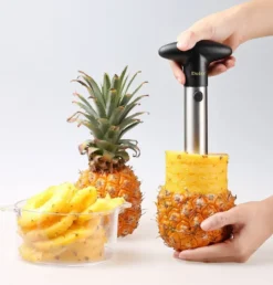 Deiss PRO Ananasschneider - 2 In 1 Edelstahl Ananasschneider & Schäler - Macht Die Perfekten Ananas Ringe Ohne Eine Sauerei - Spülmaschinenfest -Leonardo Verkäufe f1edb0f332ee358f6abd4a62e4ac7255
