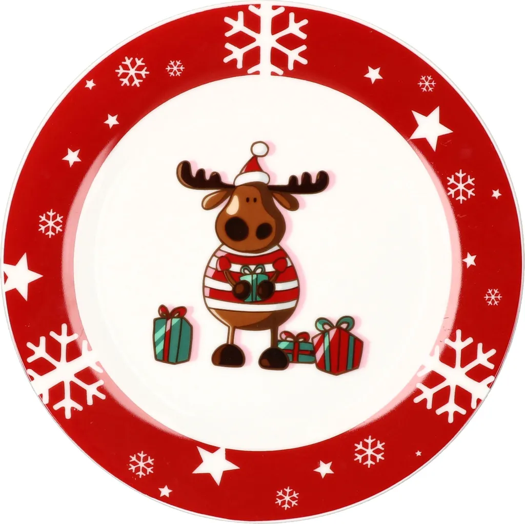 Kaffeeservice Elch 18tlg. Für 6 Personen Weiß Mit Weihnachtsdekor Lustiger Elch 2 Kaffeeservice Elch 18tlg. Für 6 Personen Weiß Mit Weihnachtsdekor Lustiger Elch – Bild 2