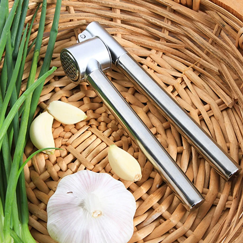 Edelstahl Knoblauchpresse, Ingwer Brecher Presse Aufschnitt Stampfer Küchenhelfer 3 Edelstahl Knoblauchpresse, Ingwer Brecher Presse Aufschnitt Stampfer Küchenhelfer – Bild 3