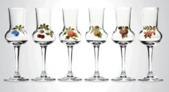 Kisslinger Grappa Riserva Kristall Obst Handbemalt 6er Set