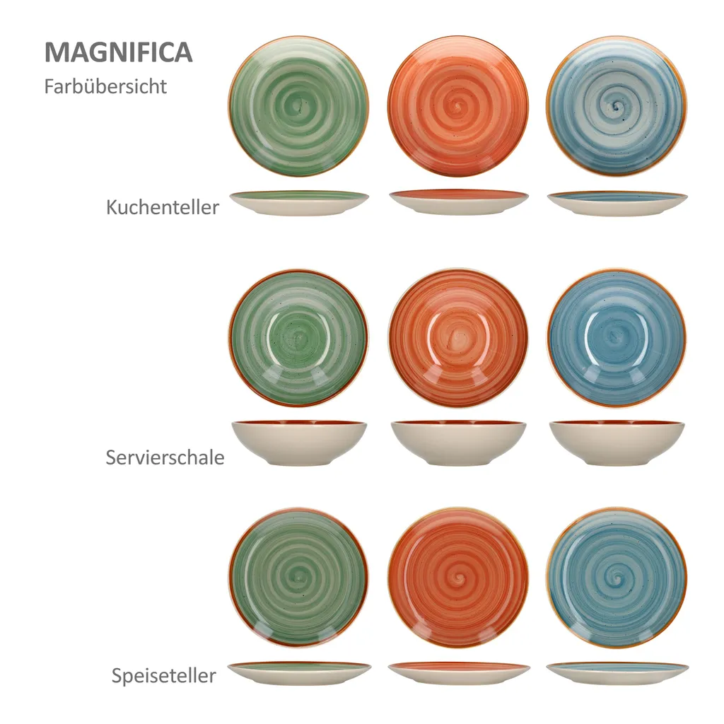 24tlg. Geschirrset Magnifica I Kombiservice I 6 Pers. I Becher + Müsli+ Teller + Essteller 7 24tlg. Geschirrset Magnifica I Kombiservice I 6 Pers. I Becher + Müsli+ Teller + Essteller – Bild 7