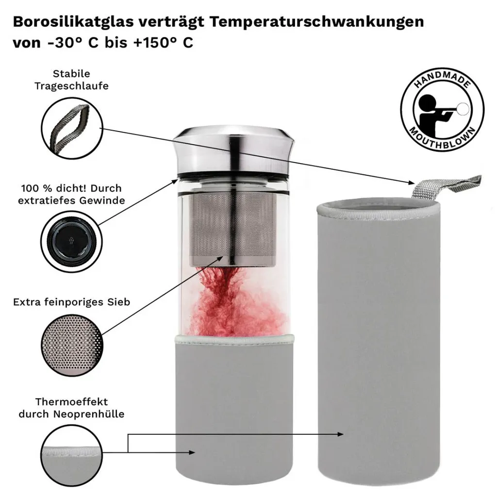 Teamaker „Grau“ 400 Ml 3 Teamaker „Grau“ 400 Ml – Bild 3