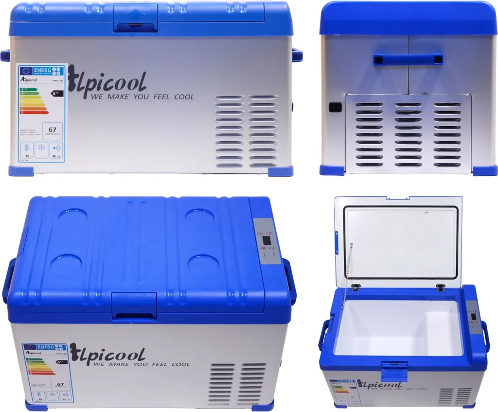 Compass 07090 - Kühlbox ALPICOOL Mit Kompressor 30l 230/24/12V -20°C BLAU 2 Compass 07090 - Kühlbox ALPICOOL Mit Kompressor 30l 230/24/12V -20°C BLAU – Bild 2